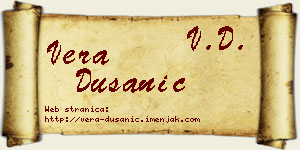 Vera Dušanić vizit kartica